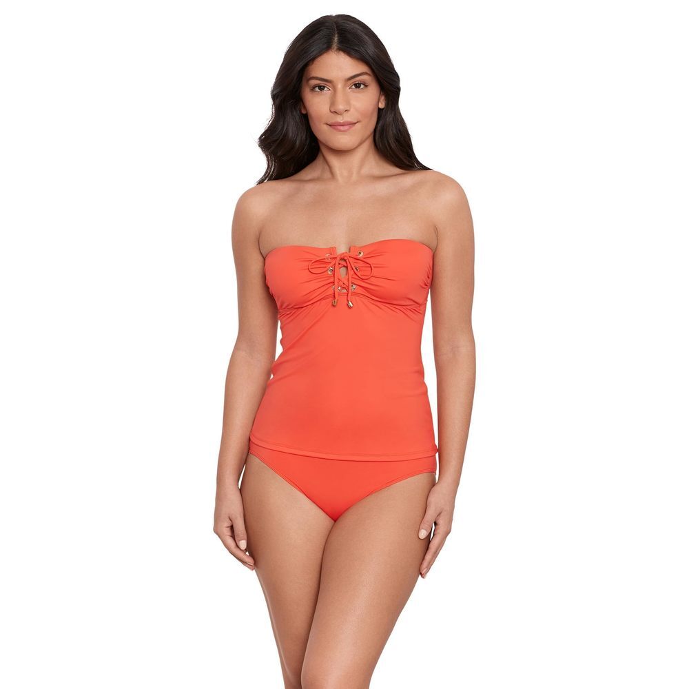 Lauren Ralph Lauren Beach Club Solid Logo Grommet Bandini Top Sunset 12